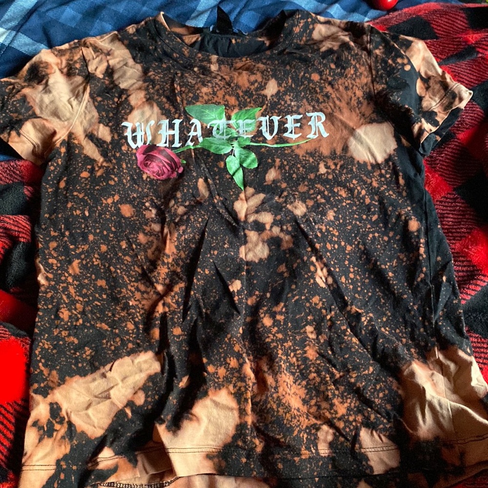 Bleach tie dye whatever shirt forever 21 brand size small